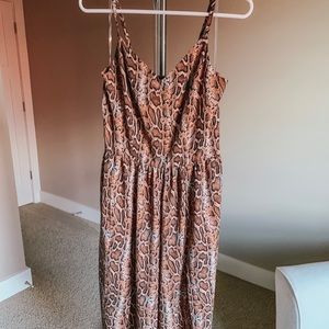 Snake print jumpsuit